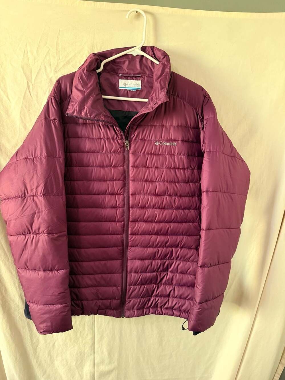 Columbia Powder Lite Full Zip Jacket Burgundy Puffer Coat